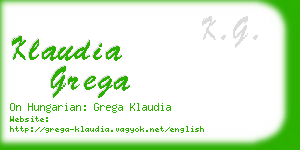 klaudia grega business card